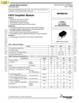 MHW8272A datasheet cover page
