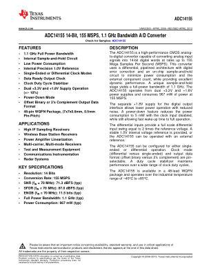 ADC14155 datasheet cover page