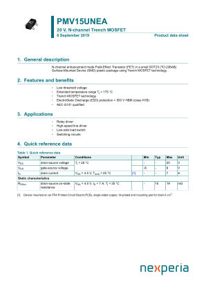 PMV15UNEAR 数据手册首页