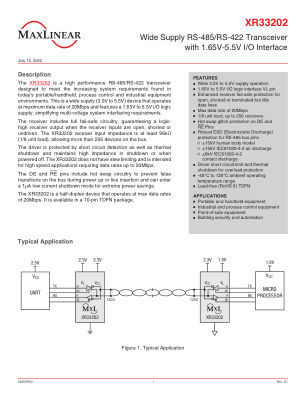 XR33202 datasheet cover page