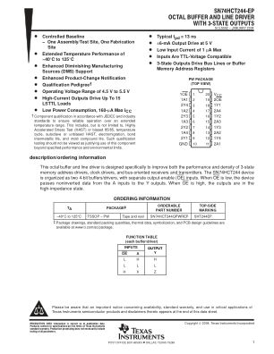 SN74HCT244-EP 数据手册首页