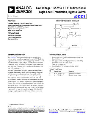 ADG3233 datasheet cover page