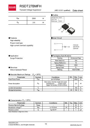 RSDT27BMFH 数据手册首页