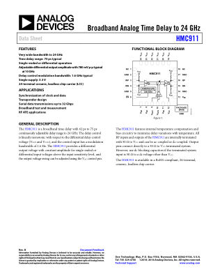 HMC911 datasheet cover page