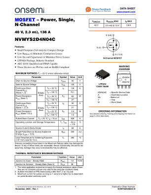 NVMYS2D4N04C 数据手册首页