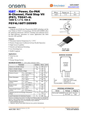 FGY4L160T120SWD 数据手册首页
