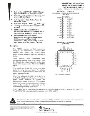 SN74ABT863 数据手册首页
