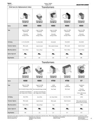 4000-03E07AE999 datasheet cover page