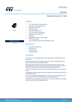 STEF05S datasheet cover page