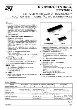 ST72264G2 datasheet cover page