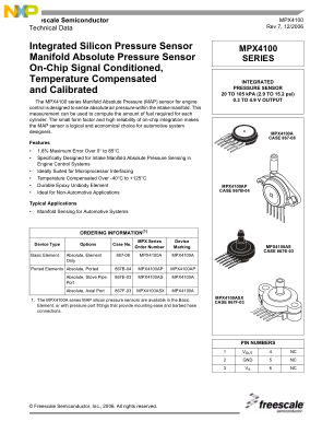 MPX4100 数据手册首页