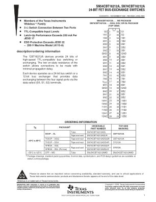 SN74CBT16212A 数据手册首页