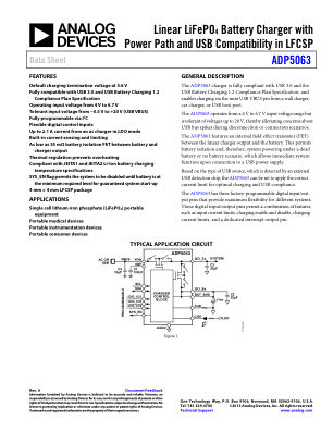 ADP5063 datasheet cover page
