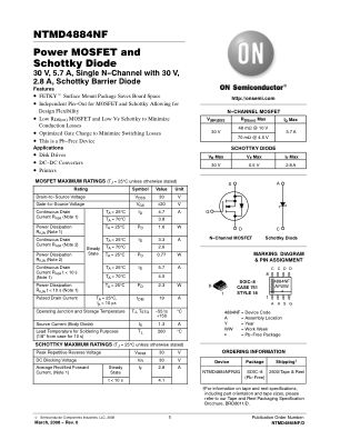 NTMD4884NF datasheet cover page