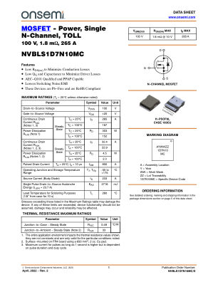NVBLS1D7N10MC datasheet cover page