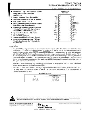 CDCV855 datasheet cover page