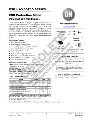 ESD11A3.3D 数据手册首页