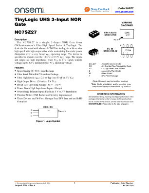 NC7SZ27 datasheet cover page