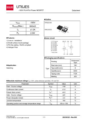 UT6JE5 数据手册首页