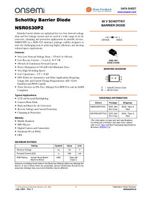 NSR0530P2 datasheet cover page