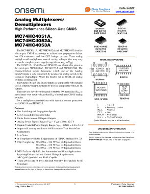 MC74HC4051A 数据手册首页