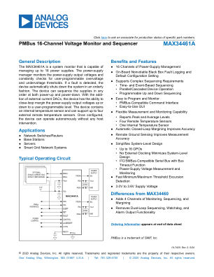 MAX34461A datasheet cover page