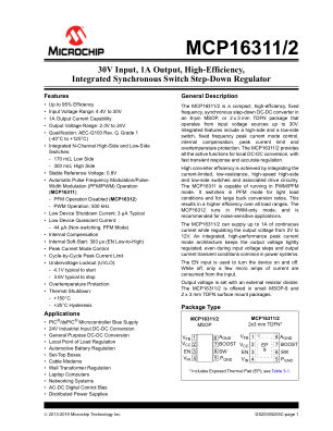 MCP16311T-E 数据手册首页