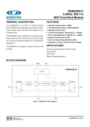 SGM22001C-BRIEF 数据手册首页