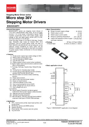 BD63525AEFV datasheet cover page