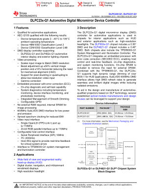 DLPC231-Q1 datasheet cover page