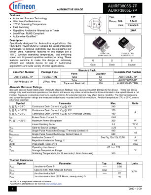AUIRF3805S-7P datasheet cover page