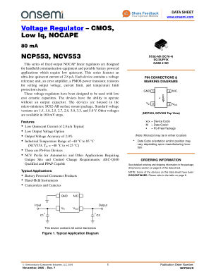 NCP553 datasheet cover page