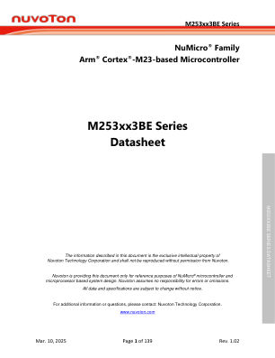 M253LD3BE datasheet cover page