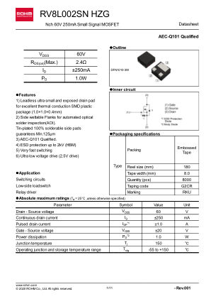 RV8L002SNHZG datasheet cover page