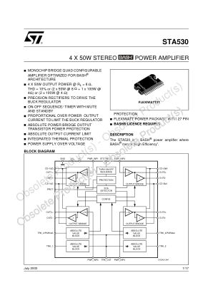 STA530 datasheet cover page