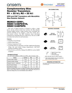 DTC124EP 数据手册首页
