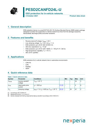 PESD2CANFD24L-UX datasheet cover page