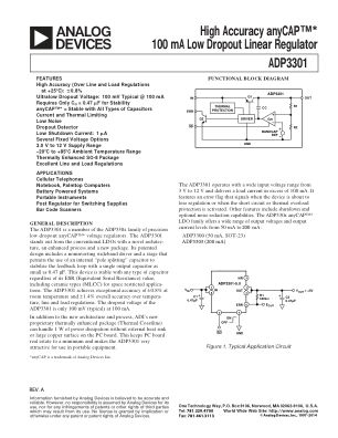ADP3301 数据手册首页