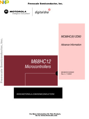 MC68HC912D60 datasheet cover page