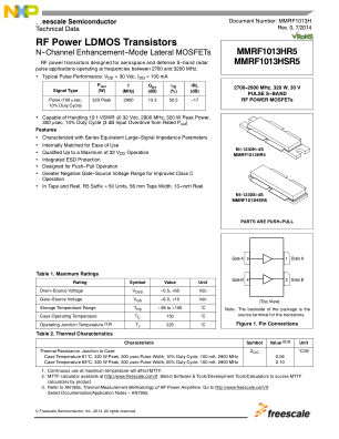MMRF1013H 数据手册首页
