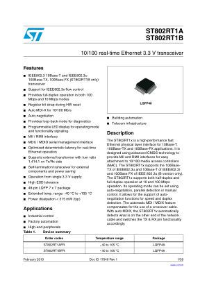 ST802RT1A datasheet cover page