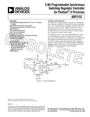 ADP3152PDF 数据手册首页