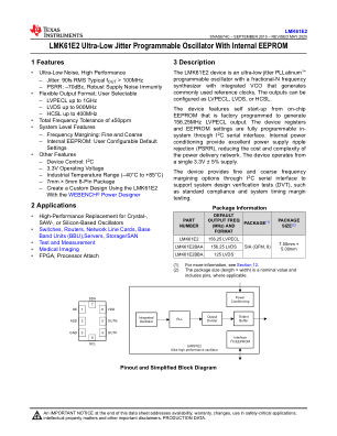 LMK61E2 数据手册首页