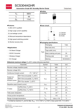 SCS304AGHR datasheet cover page