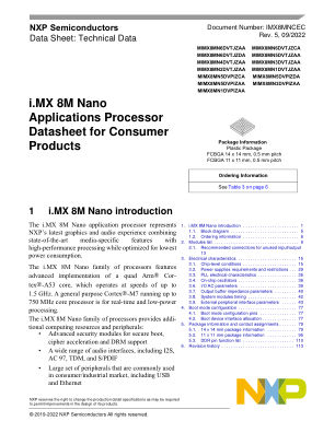 IMX8MNCEC 数据手册首页