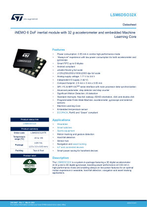 LSM6DSO32X datasheet cover page