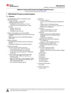 TMS320C6672 datasheet cover page