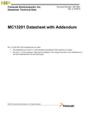MC13201 数据手册首页