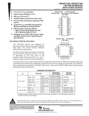 SN74ACT1284 数据手册首页