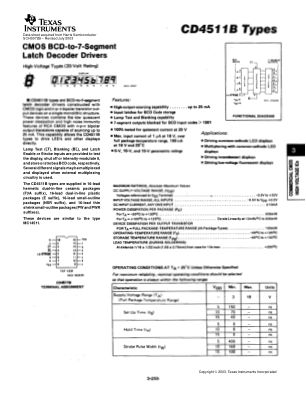 CD4511B-MIL datasheet cover page